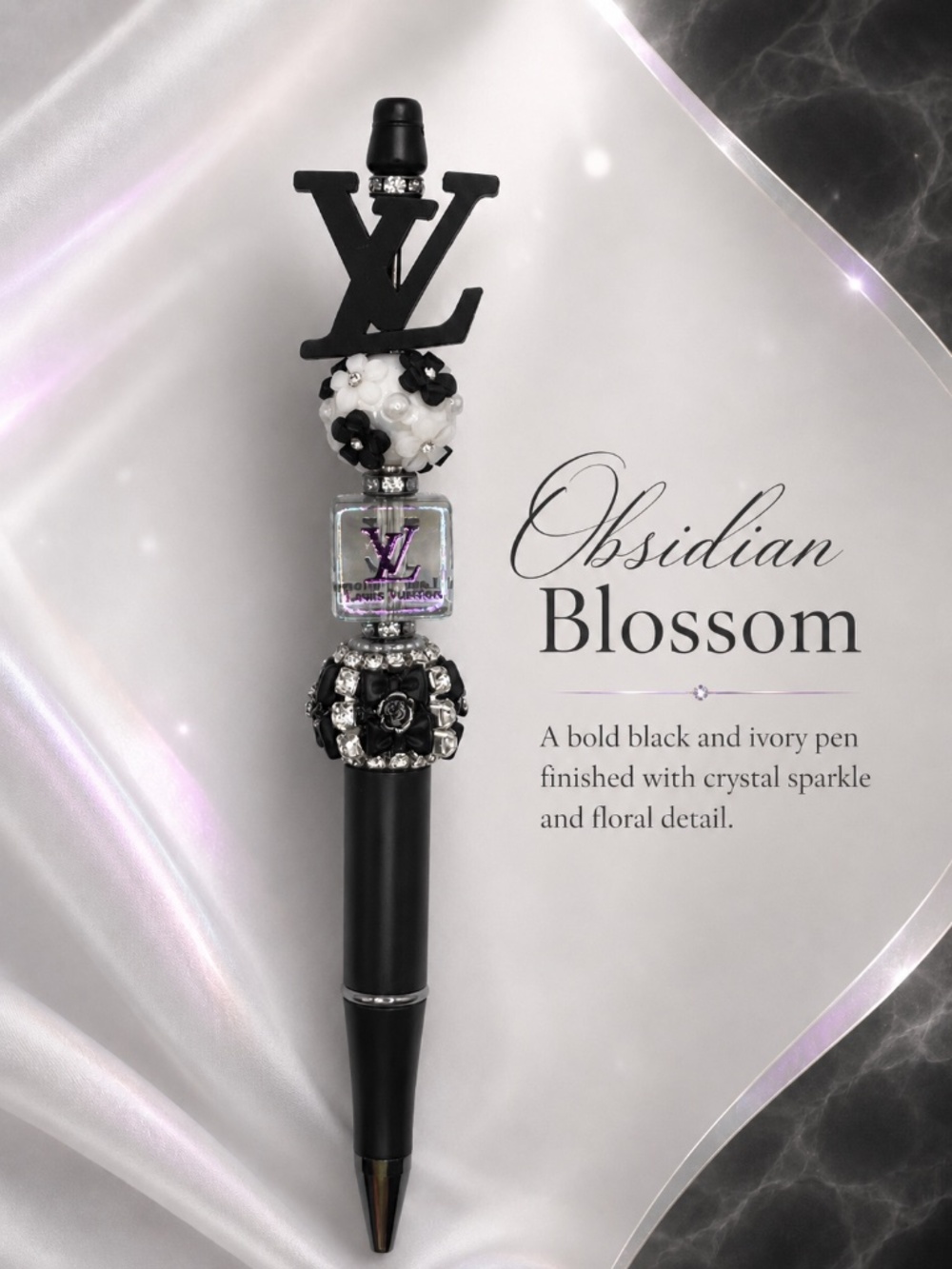 Obsidian Blossom Pen